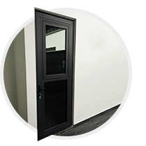 High performance swing door